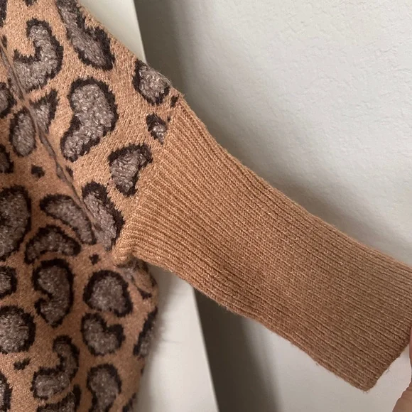 Anthropologie animal print open cardigan - Picture 2 of 4
